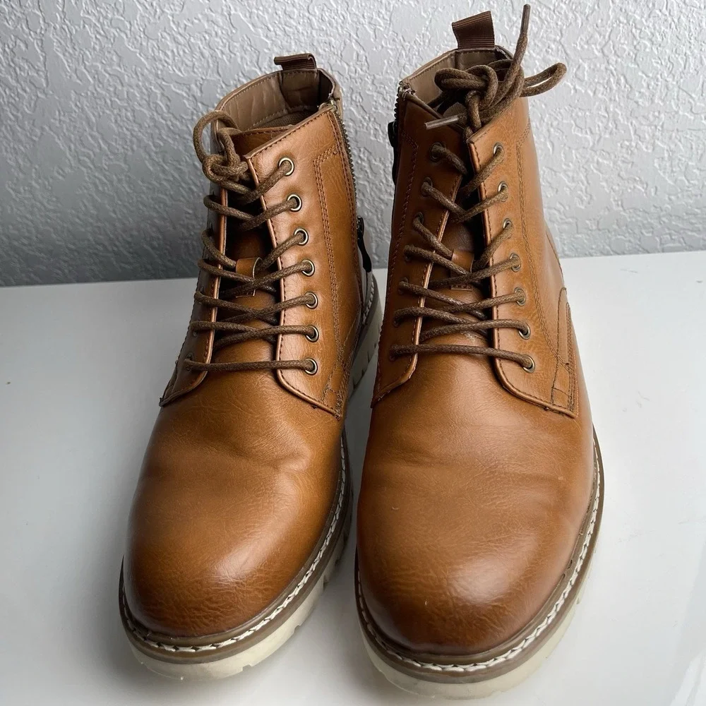 Steve Madden PBroome‎ Chukka Zip Ankle Boots Size 10 1/2 M Men's Brown